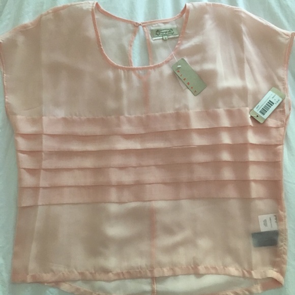 Rose-colored pleated blouse NWT - Picture 1 of 5